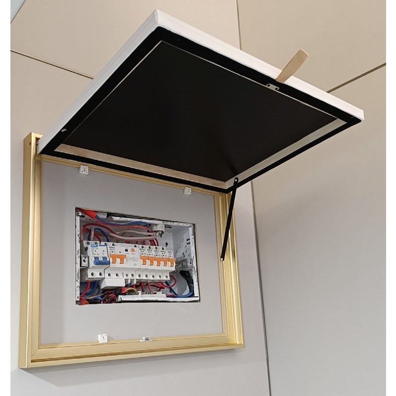 自己绘画DIY空白电表箱装饰画多媒体油画框遮挡电闸盒原木风挂画
