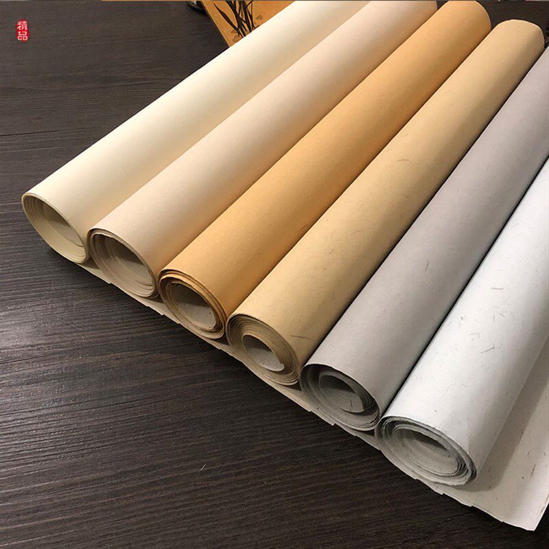 蜡染花粉珠光雅粉精制四尺云母珠光笺长纤维牙粉笺国展书法创作