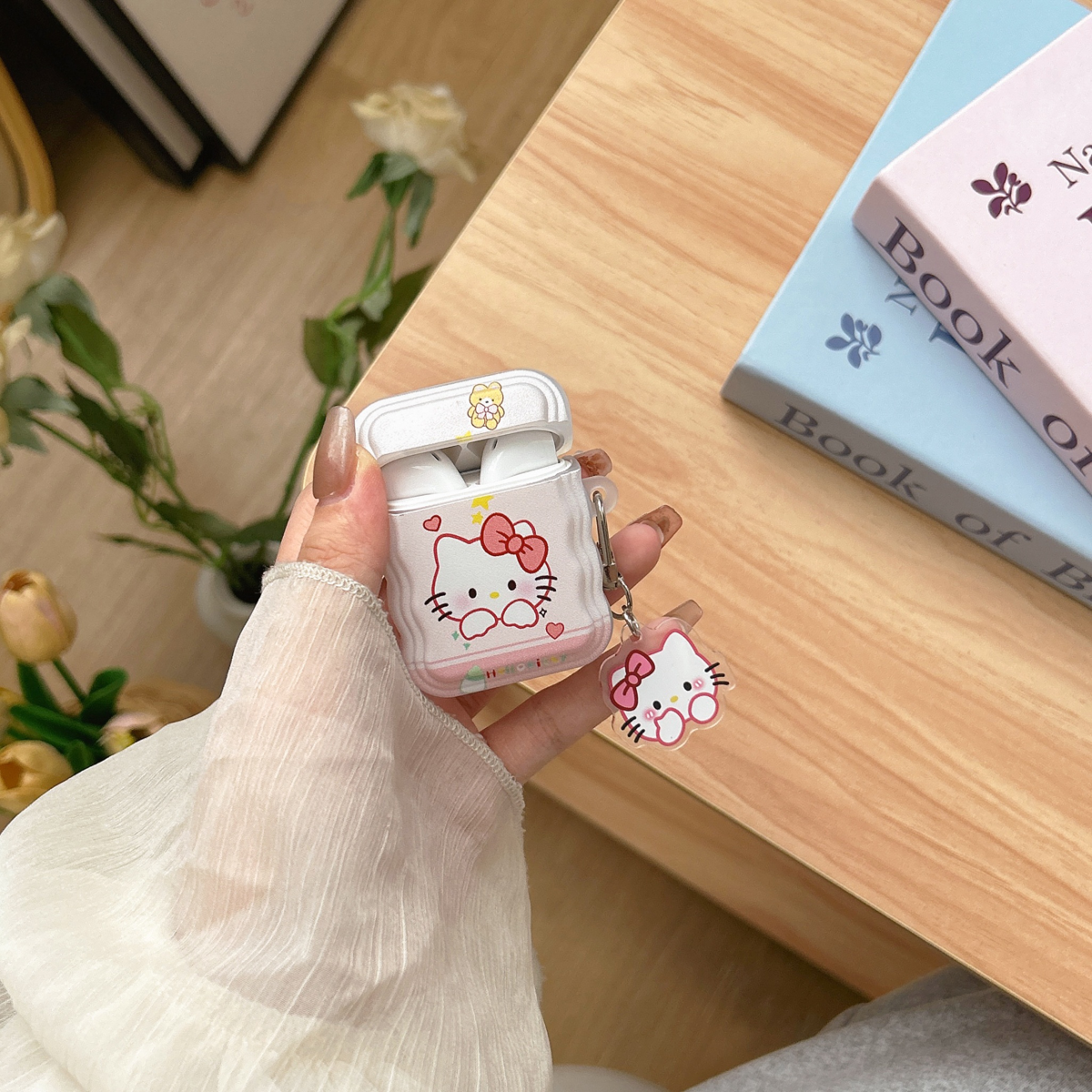 kitty适用airpods保护套苹果pro3三代硅胶透明可爱卡通2代pro2代新四代耳机壳