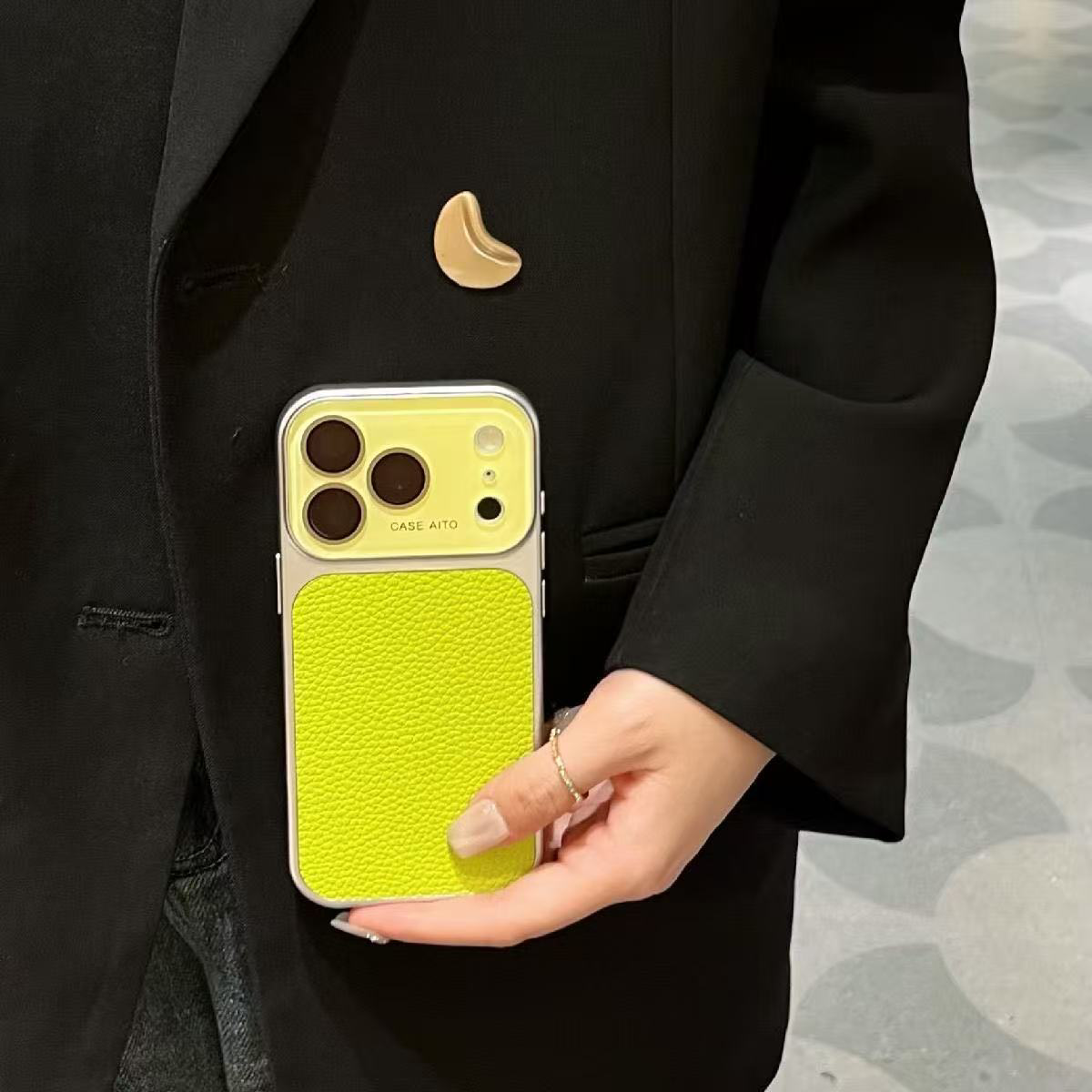 荔枝纹镜头适用苹果17Promax手机壳新品iphone16Pro磁吸保护套15/14超薄防摔全包13/12/11