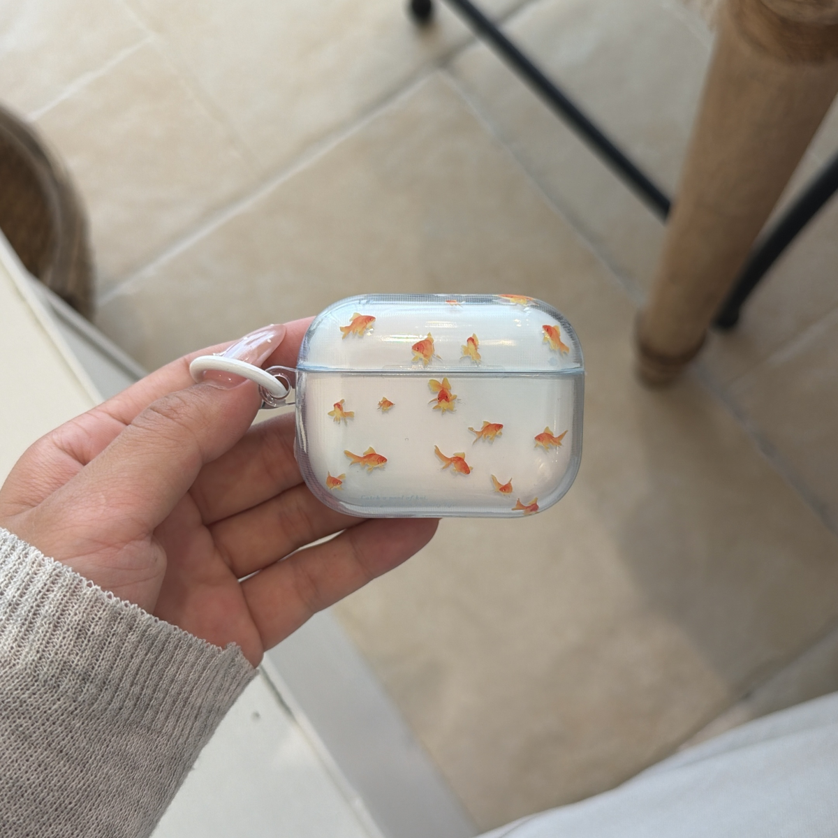 ins晕染蓝色锦鲤小金鱼airpods4保护套airpod3适用苹果pro耳机壳二代无线蓝牙1第三代2代airpodpro四代5盒