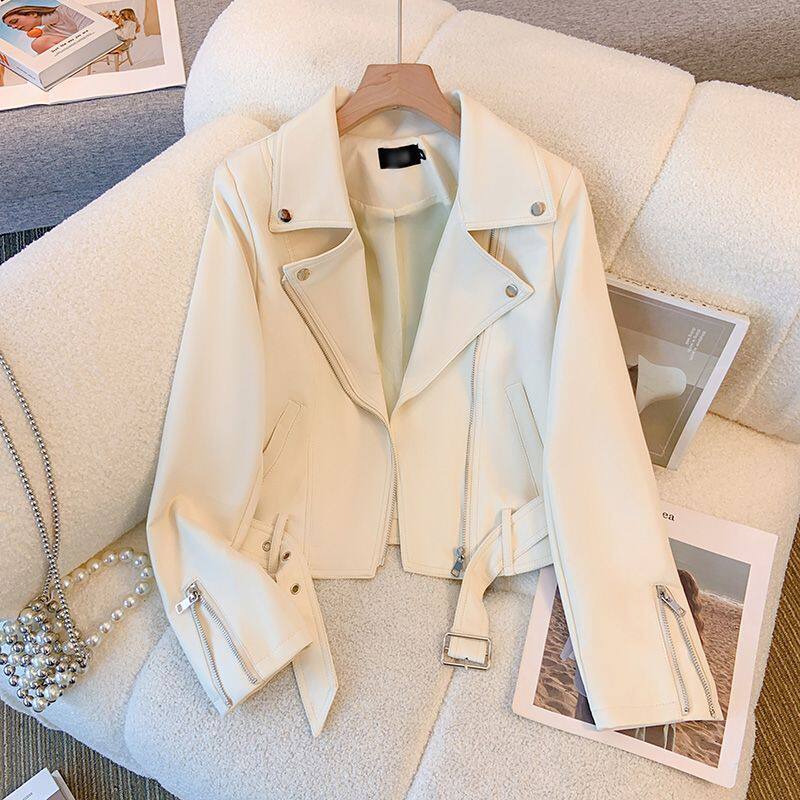 短款皮衣外套女春秋2026新款港风爆款设计感美式复古pu皮夹克