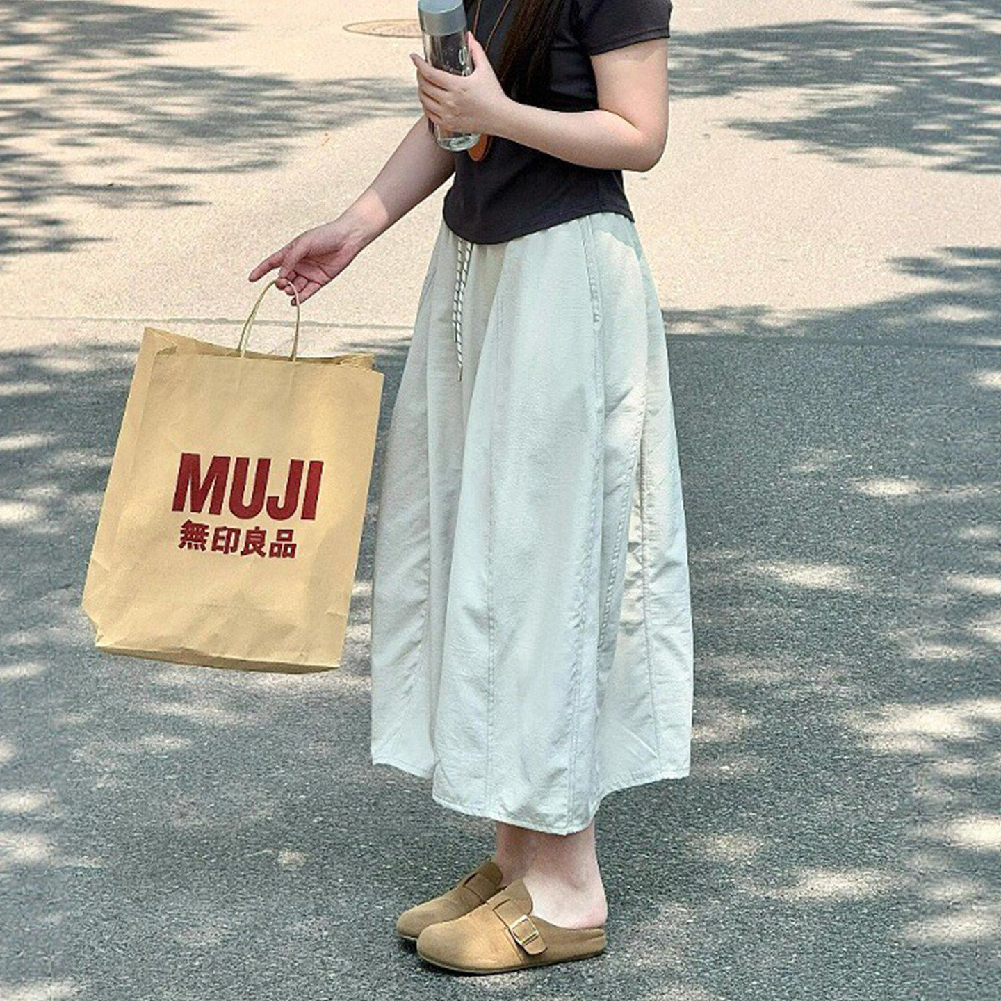 小个子工装裙夏薄款女大码胖mm速干2026新款a字南瓜半身花苞裙潮