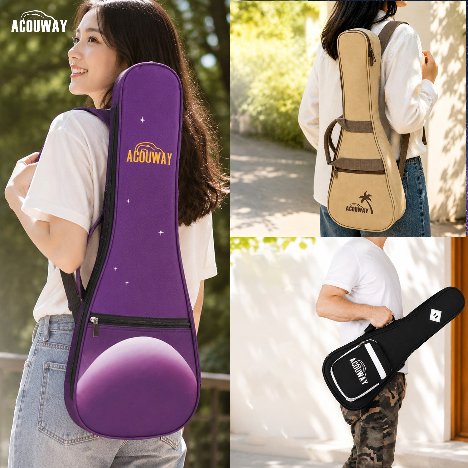 佐耳尤克里里包23/24寸Ukulele双肩背包26寸乌克丽丽加厚琴包袋