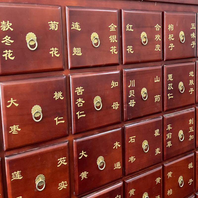 中药柜名字贴标签金色镂