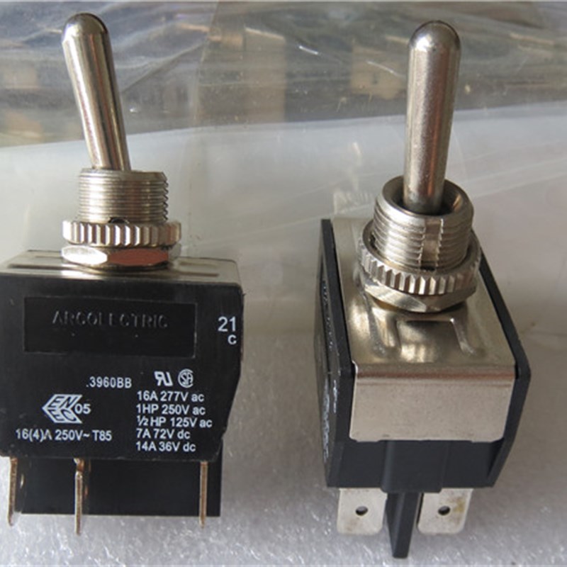 进口英国ARCOLECTRIC 3960BB钮子开关6脚2档摇头摇臂电源开关16A
