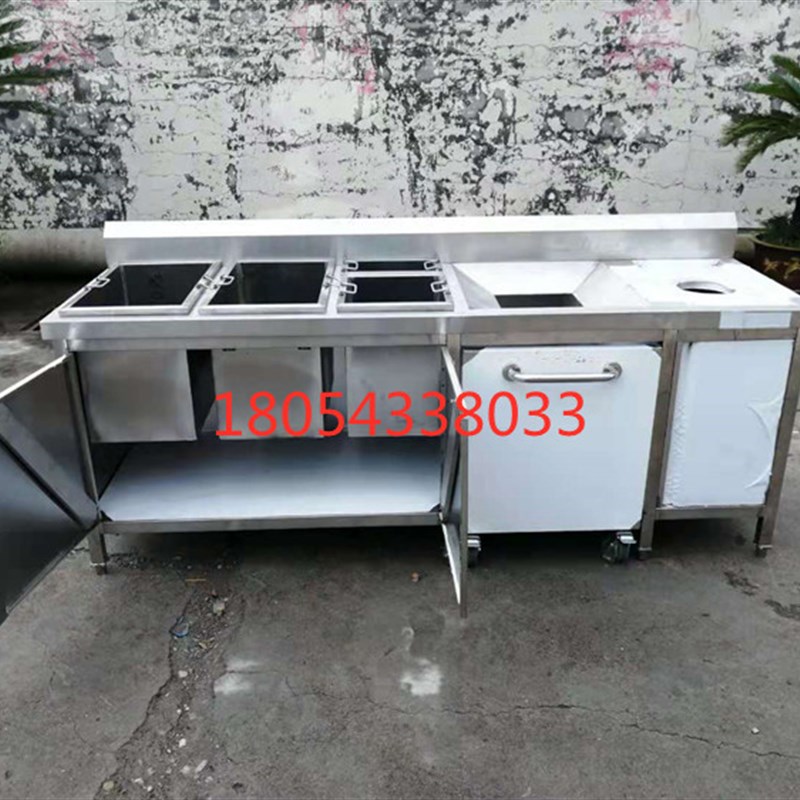 不锈钢收残车收餐车多用推车食堂泔水回收车收盘车移动餐盘收纳车