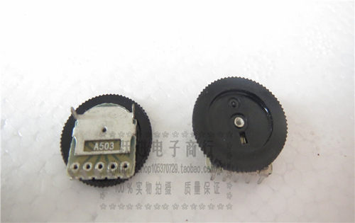 A50K A503双联5脚收音机 MP3/4带轮 拨盘 齿轮电位器16*2MM 全新