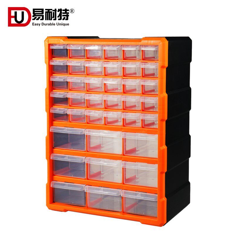 易耐特抽屉式零件盒元件工具塑料收纳盒分类收纳柜整理箱