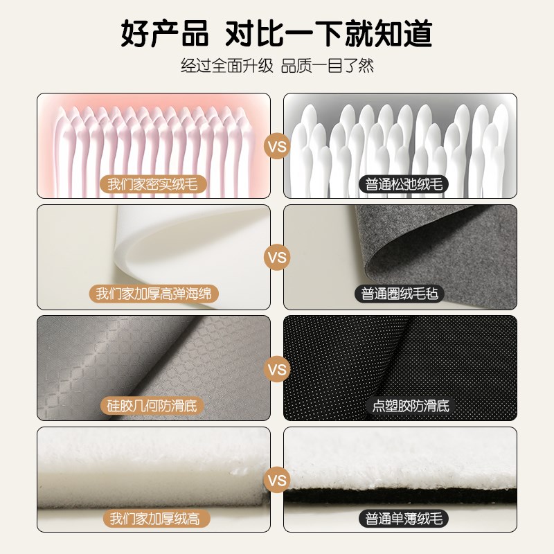 轻奢高级感换鞋凳坐垫玄关鞋柜卡座软包盖布防滑垫子加厚毛绒椅垫图片