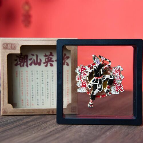 合金冰箱贴潮汕英歌舞磁吸汕头文创礼品潮州纪念品国潮可转动盒装