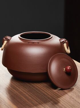 紫砂煮茶炉鬼面风炉釜围炉煮茶器家用室内复古烤火炉功夫茶具套装