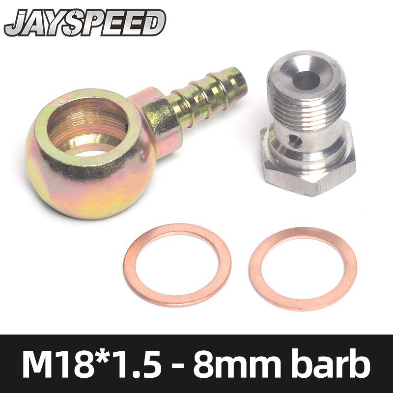 banjo鱼眼供油螺丝M18*1.5转9MM to barb 油泵转接倒钩宝塔接头