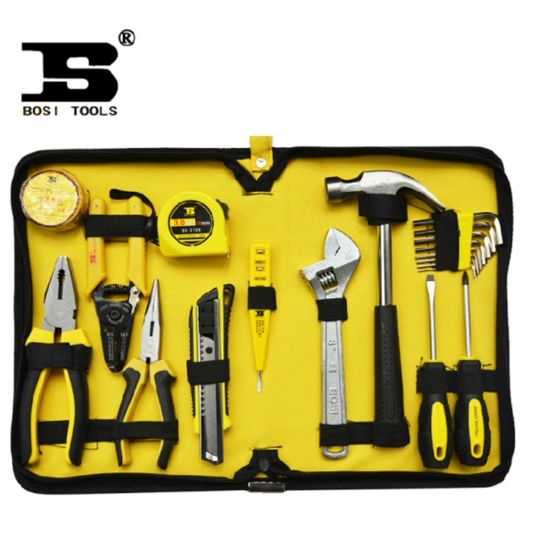 波斯工具19件套家用组套/工具包/钢丝钳/扳手螺丝刀