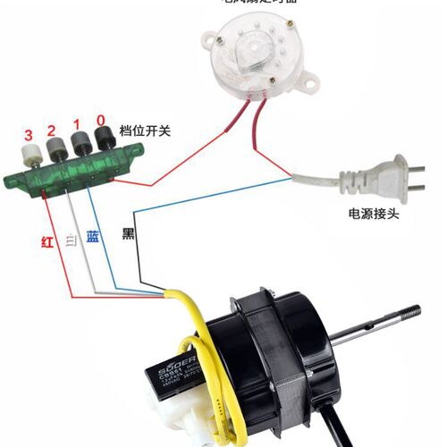 家用电风扇电机马达落地扇摇头扇台扇电机通用55W/60W220V400风扇