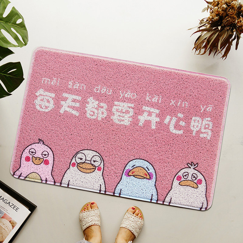 卡通可爱入户丝圈地垫玄关门垫门家用脚垫