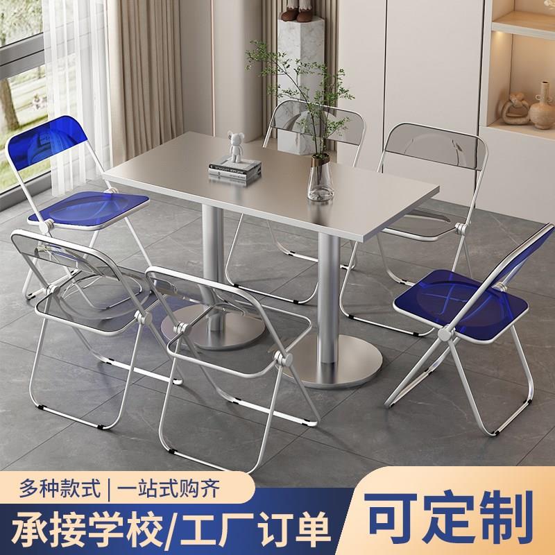 定制工业风不锈钢桌子酒吧烧烤店小吃面馆麻辣烫店长方形桌椅组合