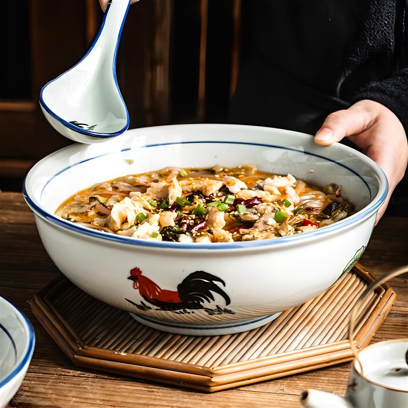酸菜鱼大盆d碗陶瓷大碗家用特大号水煮肉片专用碗汤盆盘子深盘菜