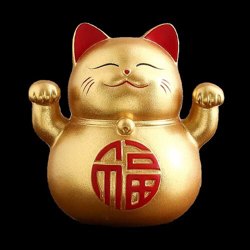 招财猫小摆件生财桌面家居客厅入户开业礼物前台收银台迷你存钱罐