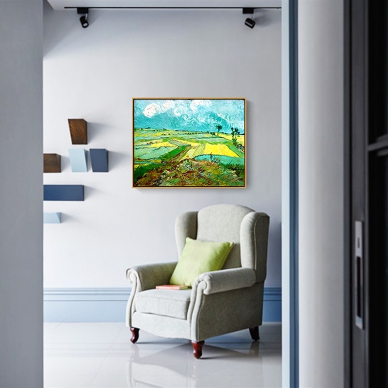 奥维森平原梵高印刷喷绘仿制油画客厅卧室沙发背景墙装饰画风景画