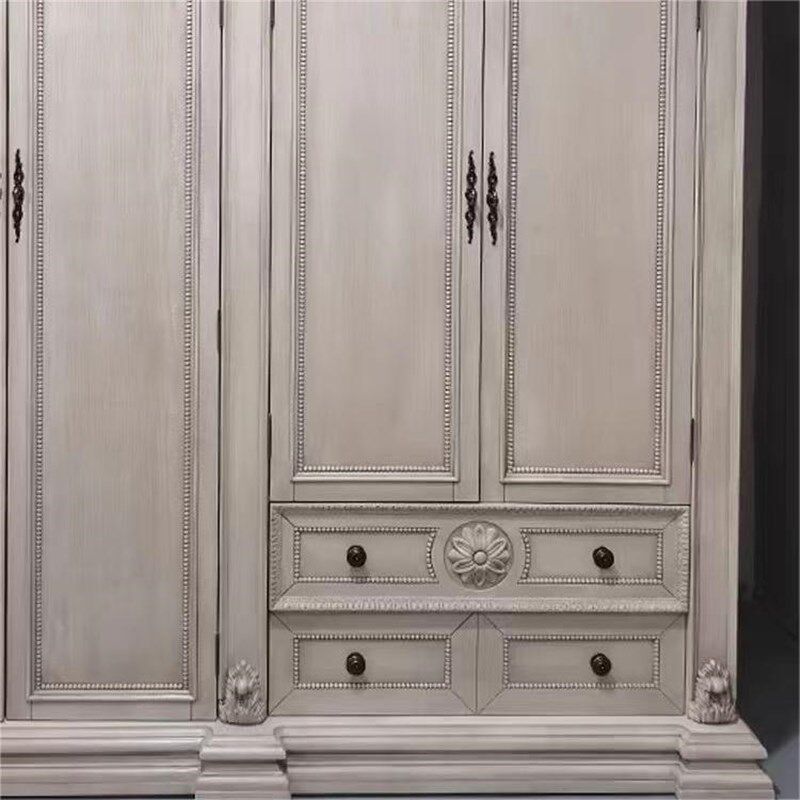 ART建筑复兴美式衣橱组合柜多功能家用实木雕花衣柜卧室法式复古