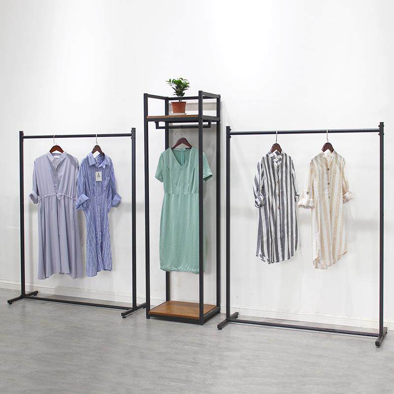 服装店展示架落地式挂衣架货架男女童装店陈列架金属方管包架正挂