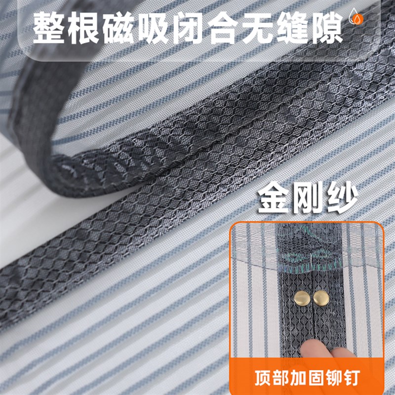 防蝇门帘商用商铺店面门帘防蚊网纱帘自吸沙门蚊帐夏季超市定制x