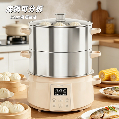 sanmsie山姆斯304不锈钢电蒸锅