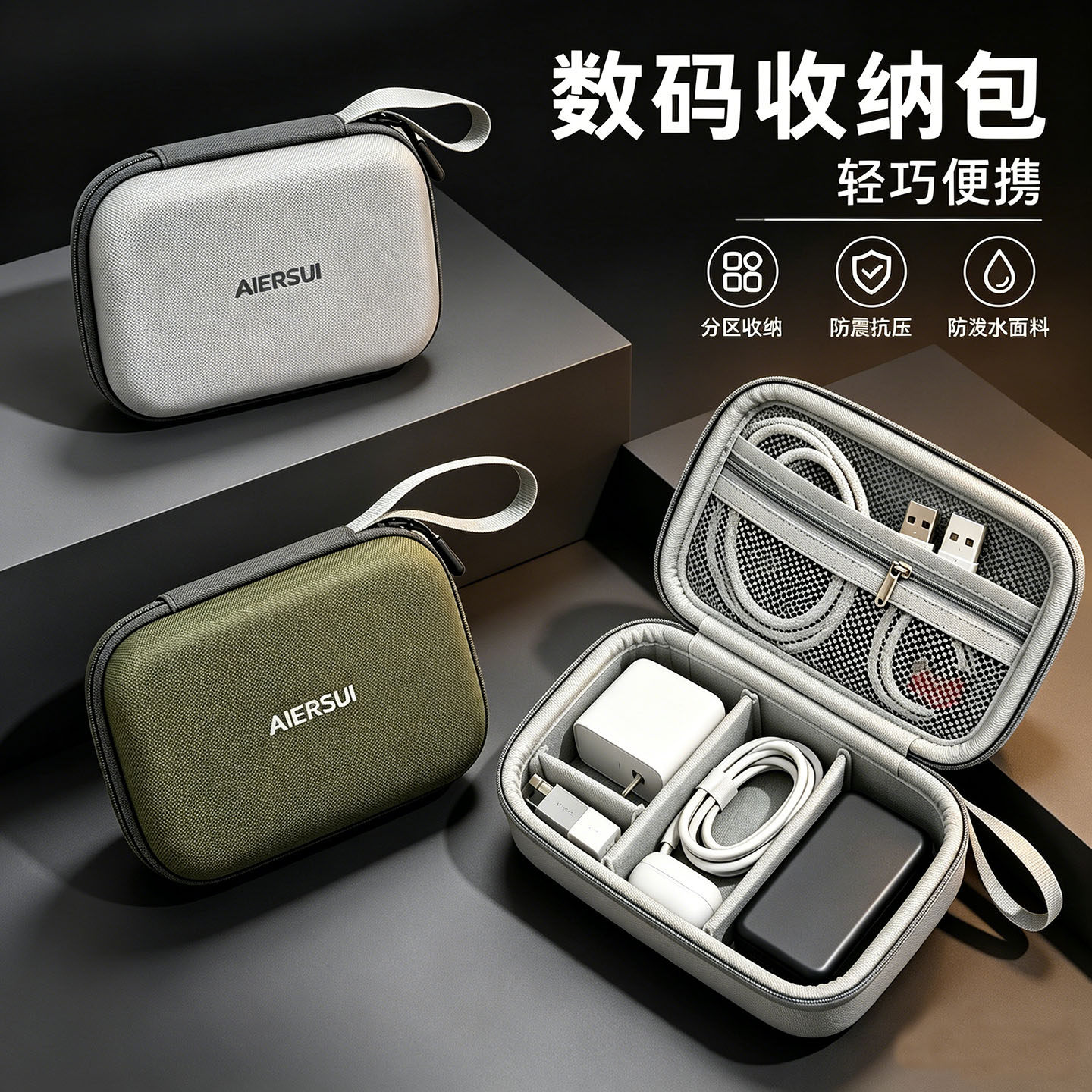 数码防水便携收纳包U盘数据线图片