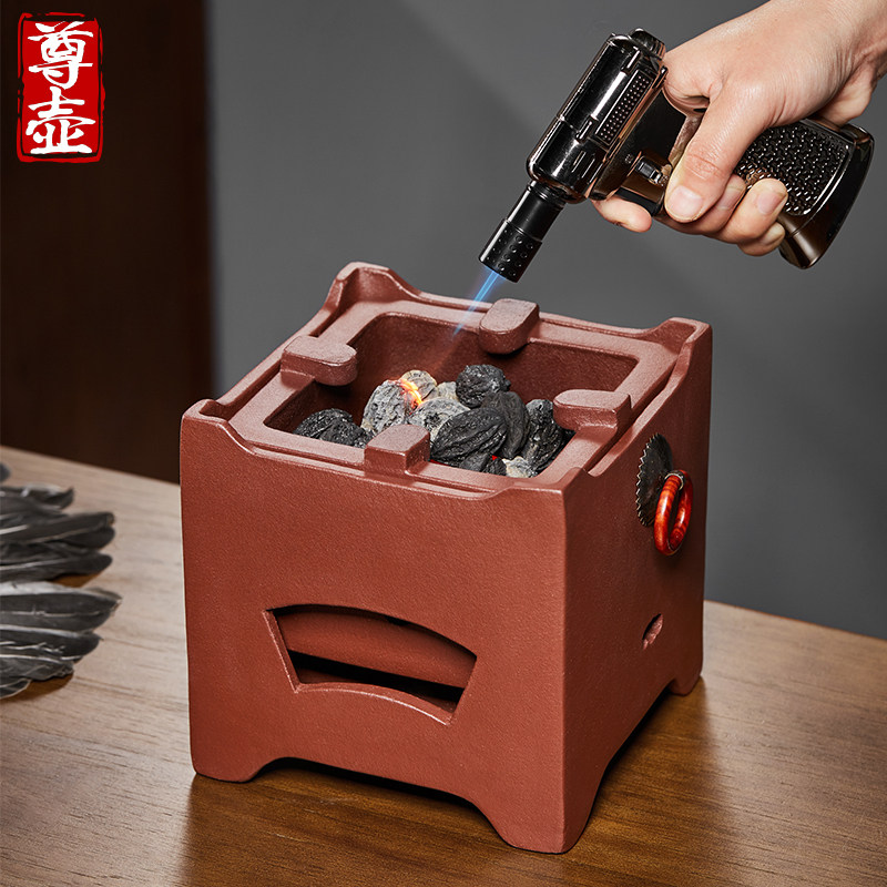 紫砂茶炉炭炉围炉煮茶烤火炉套装煮茶器具全套冬天家庭室内碳炉子