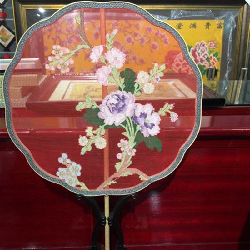 礼物 装饰复古 礼品 工艺品 南京特产 南京云锦研究所 妆花纱扇子