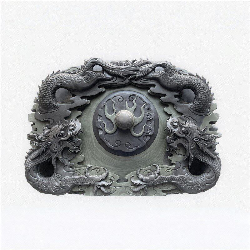 石头砚雕易水砚松花砚端砚歙砚紫袍玉带砚台天然原石墨池苴却砚