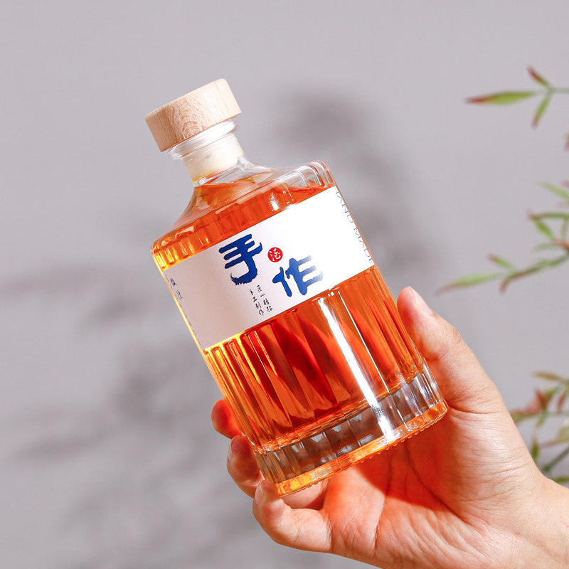 玻璃酒瓶空瓶密封高档果酒泡酒瓶子专用储存自酿小口装白酒瓶容器图片