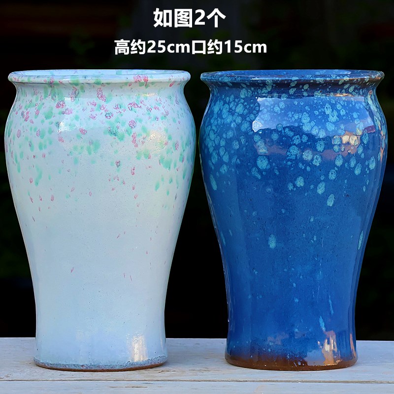 三角梅专用花盆悬崖飘枝陶瓷大号装饰花瓶多肉盆绿植大号鱼尾高桩图片