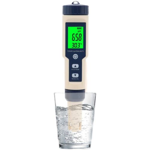 9909五合一ph/ec/tds/盐度/温度水质笔酸碱度电导率硬度测试笔