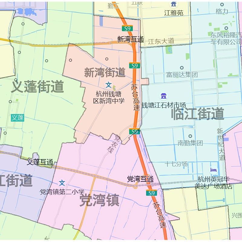 萧山区地图1.15m杭州市家用折叠高清办公室书房新款装饰画墙贴