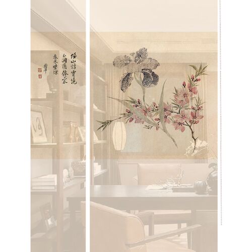 软隔断悬挂式软隔断入户软隔断挂帘式屏风窗帘免打孔杆卷帘定制76