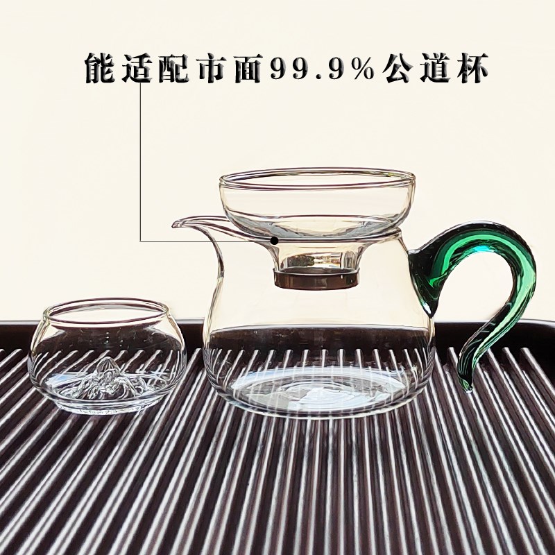 茶本堂茶漏高端玻璃茶壶茶叶过滤网不锈钢高密度过滤渣网公杯通用