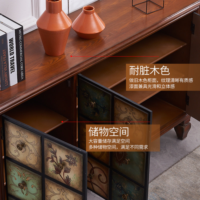 美式鞋柜进门玄关柜鞋柜家用入户门厅柜储物柜鞋柜大容量多层超大