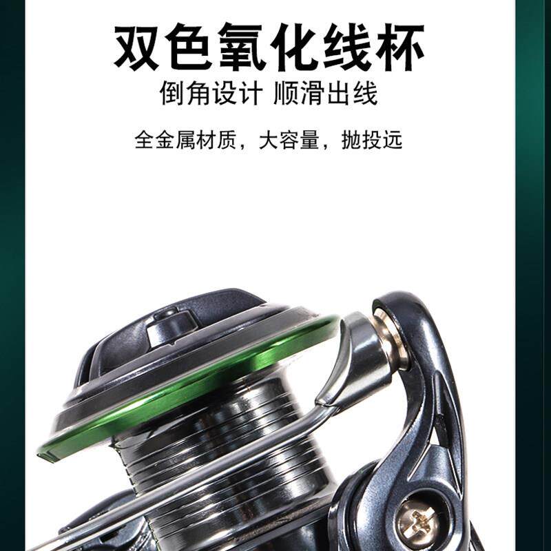 器无间隙路亚卷线全属线轮杯HBA镂空渔矶钓海金钓杆鱼轮全金属海