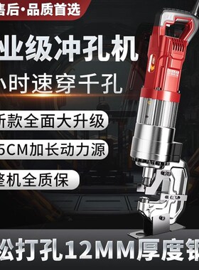 德国进口电动液压冲孔机角铁角钢冲孔器手提式小型槽钢不锈钢开孔