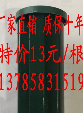 包邮荷兰柱护栏网柱子铁丝网柱子围栏立柱铁立柱燕尾柱浸塑绿色柱