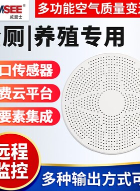 公厕空气质量传感器养殖无线温湿度PM硫化氢氨气臭味异味检测仪