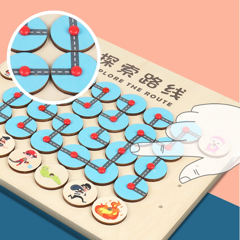 幼儿园中大班墙面游戏互动玩具儿童寻找路线迷宫小班益智区角材料