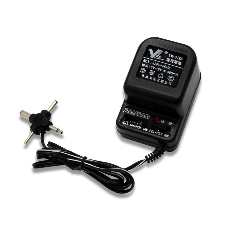 220V转DC3-12V可调变压器3V收音机6V复读机9V1.5V电源适配器300MA