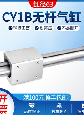 CY1B/CY3B63-100 200 300 400 500 600 750 1000磁偶式无杆气缸