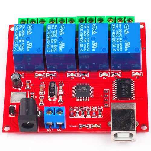 USB继电器124路免驱智能控制板开关5vUSB8路电脑控制器模块