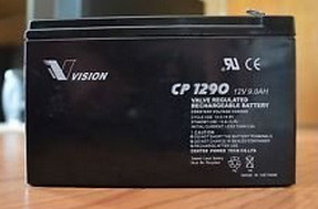 VISION蓄电池CP1290 三瑞蓄电池12V9.0AH蓄电池电瓶 太阳能蓄电池