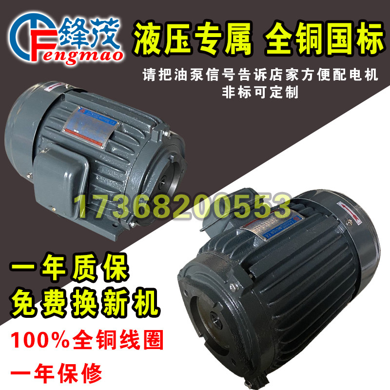 液压电机内轴 内插油压电动机 0.75/1.5KW 2.2KW 4KW 5.5KW 7.5kw