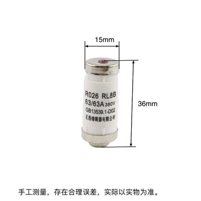 正熔陶瓷保险丝管RO26 RL98 RL8B螺旋式熔断器380V熔芯 32A40A63A